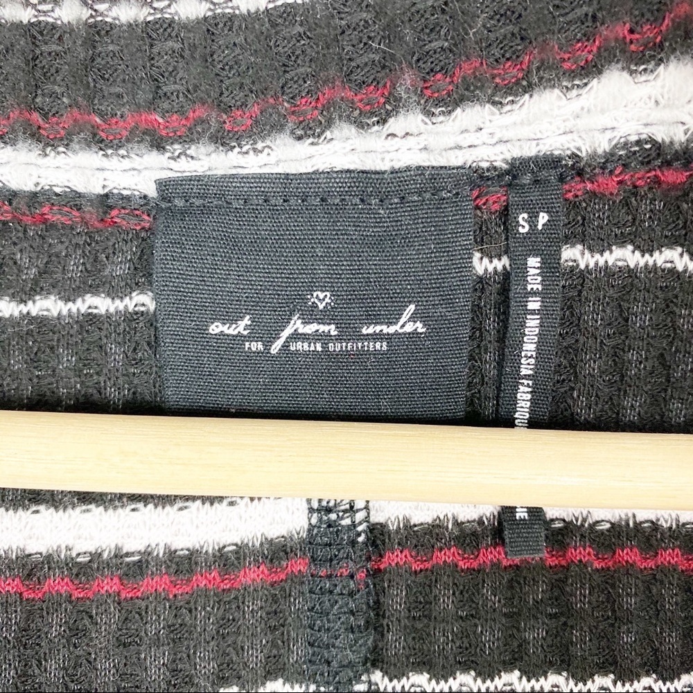 Urban Outfitters Out From Under Striped Button Down Tie Knit Sweater S - Picture 5 of 7